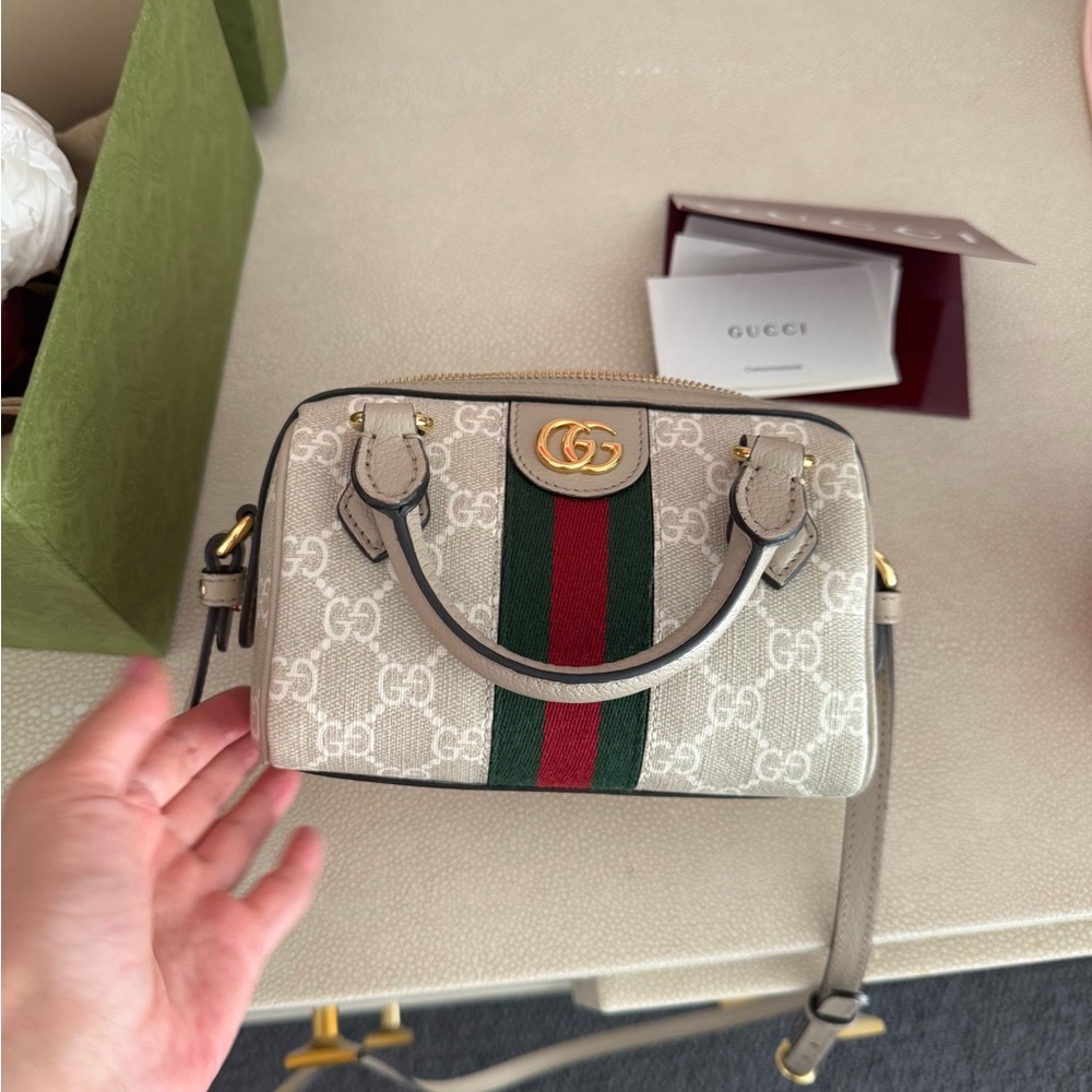 Gucci mini Boston Bag in Oatmeal - Picture 3 of 11